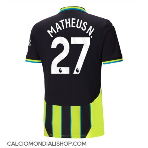 Maglie da calcio Manchester City Matheus Nunes #27 Seconda Maglia 2024-25 Manica Corta